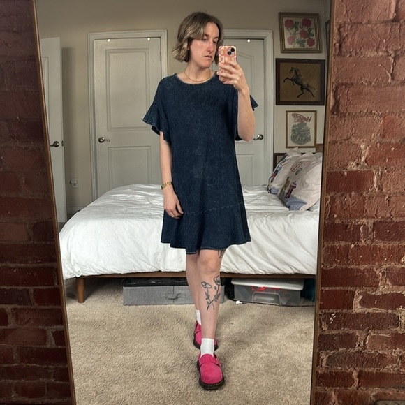 EUC Anthropologie Odette Ruffle Sleeve Dress, M - Picture 2 of 9